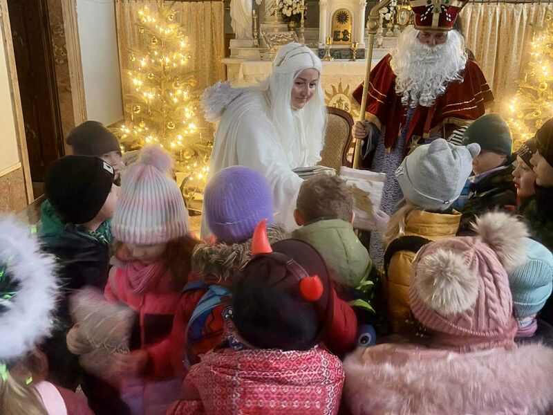 Mikuláš a čert na zámku v Zákupech