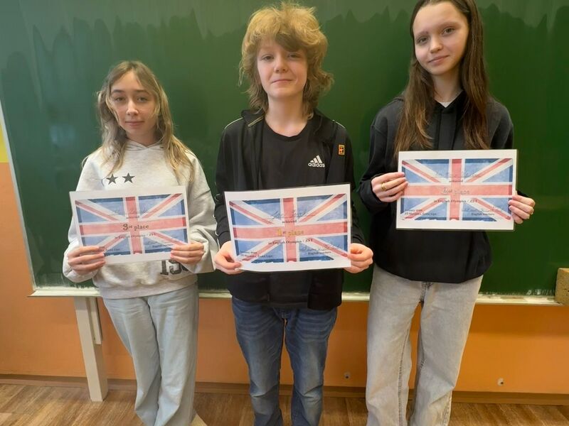Vyhlášení školního kola Olympiády v anglickém jazyce