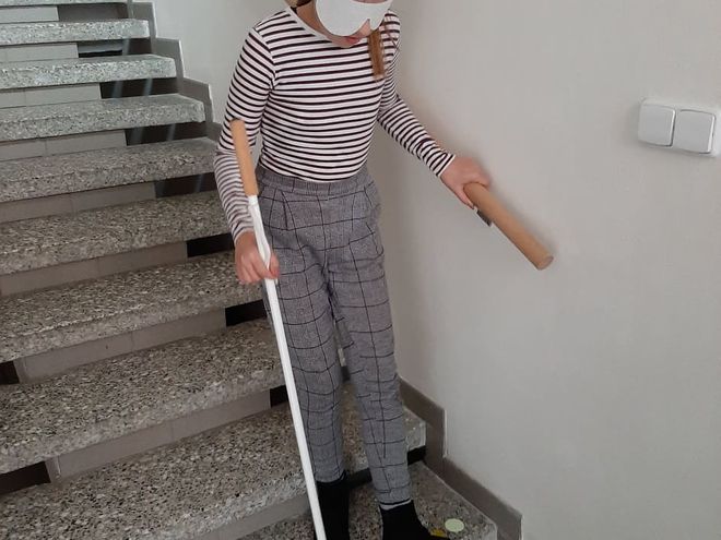 7.A na projektovém dni v centru pro nevidomé a slabozraké