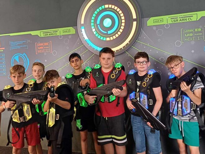 ŽÁCI 5.B NA LASERGAMU